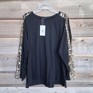 🆕️ Yoins Cutout Sequin Embellished Top